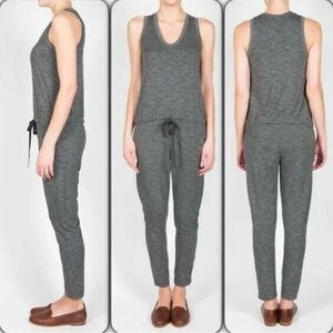 BN1 Dolan Anthropologie Jumpsuit‎ Gray Rayon Sleeveless Scoop Drawstring XS